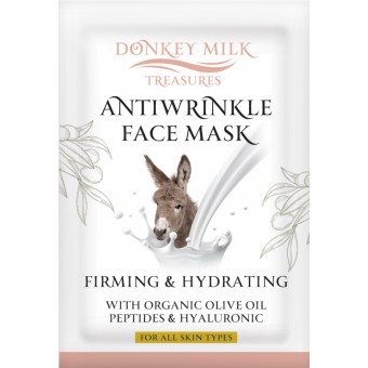 *BESTSELLER - Maseczka przeciwzmarszczkowa Peptydy i Kwas Hialuronowy (Donkey Milk Treasures) 20ml